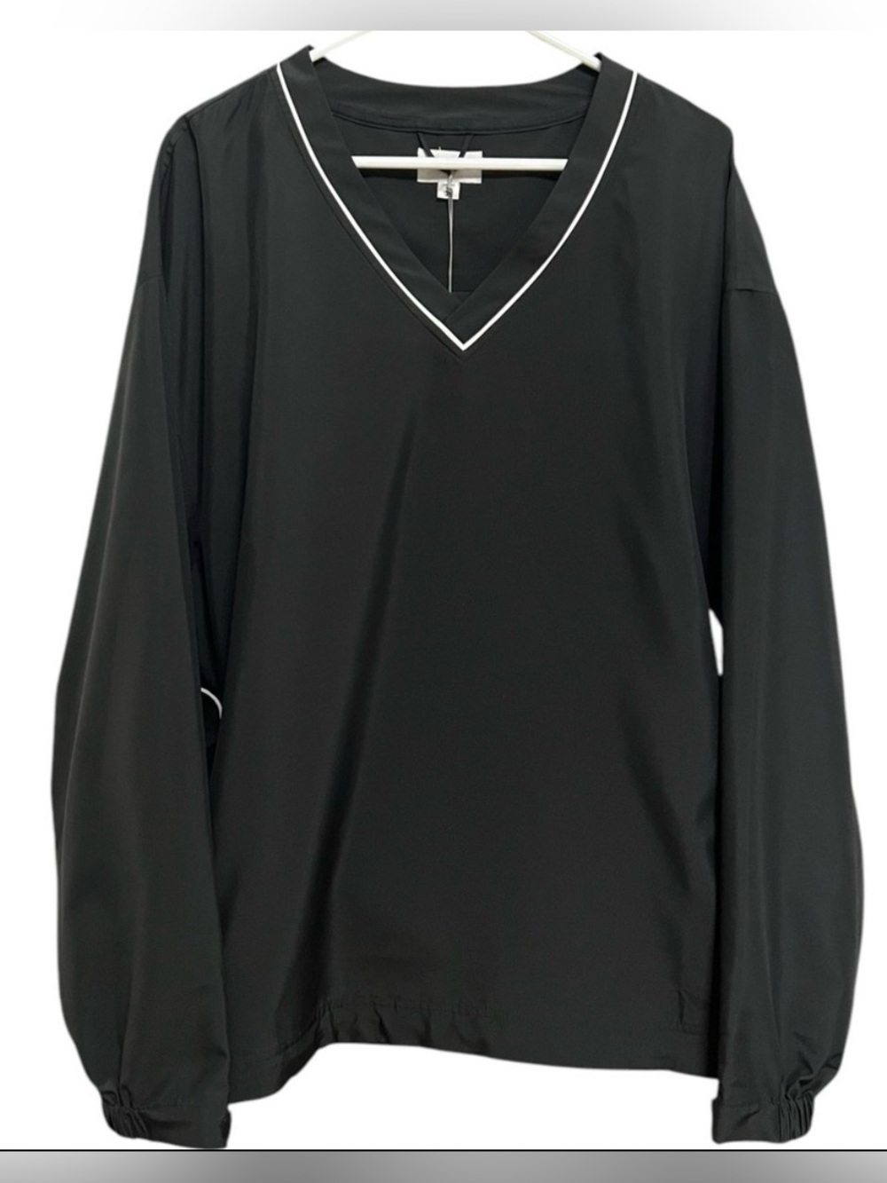 CUTTER & BUCK MENS WINDTEC PERFORMANCE GOLF BLACK LIGHTWEIGHT  PULLOVER SIZE 1XB
